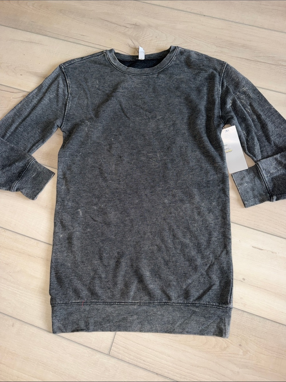 Zella Dark Charcoal Crewneck Sweatshirt Long Sleeve Top - Kids Girls Large 10/12
